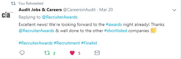 Shortlist Tweet - Audit Jobs